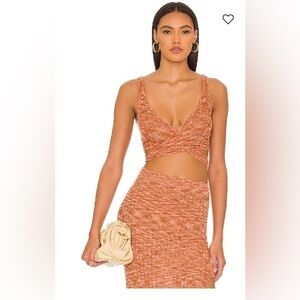 l*space Rusty Orange Knit Crop Top